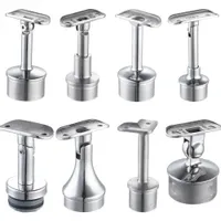 Stainless Steel Staircase Balustrade Accessories Adjustable Railing Handrails Brackets Fitting for Hotel/Household/Villa/Balcony Staircase Handrail