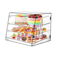 Assembly Acrylic Pastry Display Case Food Storage Cabinet Bakery Cake Display Stand