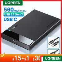 Hdd Enclosures Ugreen Case 2.5 Sata To Usb 3.0 Hard Drive Enclosure For Ssd Disk Box C 3.1 Gen 2 Hd External 240322 Drop Delivery Comp Otj10