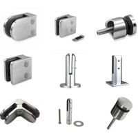 Modern 304 316 Stainless Steel Glass Stair Pool Barrier Wall Mounted Bracket For Guardrail Veranda Handrail
