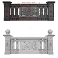 Modern Roman Columns Mold Guardrail Flower Board Cement Column Luxury Home Garden Wall Building Mold Balcony Villa Railing Mold