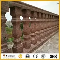 Chielsed Red Granite Balusters and Handrail for Balustrade