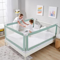 Adjustable Height Adjustable Child's Bed Rails Baby Guardrail Toddler Bedrail Children Rail Guard Babies Barrier For King Size Bed