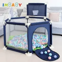 Baby Rail IMBABY Pool Balls Playpen for Children Infant Playground Fence Toddler Solid Color Safety Guardrail Indoor Park Toy Without Ball 230826