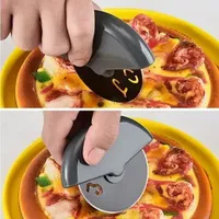 2024 Stainless Steel Round Wheel Cutting Knife for Pizza with Lid Roller Dough Slicer Cutter Pastry Kitchen Baking Accessories Tools - for
