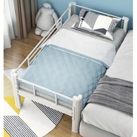 Modern Kids Bedroom Furniture Metal Baby Crib With Guardrail