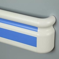 Modern Wood Color PVC Handrail Hospital Corridor Handrail 143MM