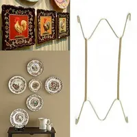 Wall Display Plate Dish Hangers Holder & Racks W Type Invisible Spring Hanging Hook Plates Home Decorating Porch Decor 5 Sizes