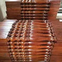 Prefabricated Stairs Wooden Pillar Railing Handrails