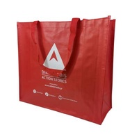 100% recycle recyclable hot red bopp laminated polypropylene pp hand - woven bag