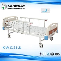 Hospital Equipment Manual Hospital Bed With Aluminum Alloy Guardrails