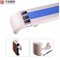 Wall Mounted Aluminum Rail PVC Handrail for Hospital Corridor