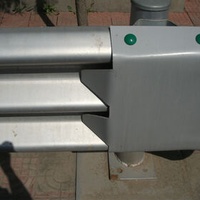 Three waves galvanized guardrail