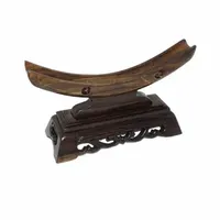 Storage Holders Racks Sword Stand Solid Wood Sword Display Katana Stand Holder Crescent Shape for General Swords 231218