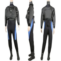 Heavy Duty Black Full Body Neoprene, Membrane Scuba Diving Suit, Warm water wetsuits