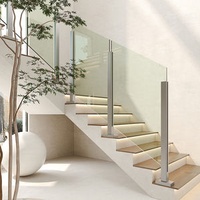 Modern Design Glass Fence Balcony Handrail Wholesale Stainless Steel Glass Railing for Indoor Outdoor