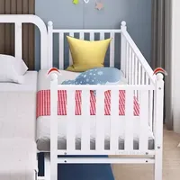 Nordic Metal Bed for Children Height Adjustable with Guardrails Child Bed Simple Creative Household Children Beds for Sofa Bed