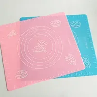Silicone Cake Mat Dough Rolling Kneading Baking Mat With Scale Rolling Cut Mats Fondant Clay Pastry Icing Dough Tools 29*26cm