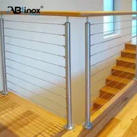 Factory Price Custom Wire Rope Balustrade Post Wire Post Handrail Stainless Steel Tension Cable Railing Stair Parts