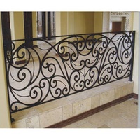Customized Decorative Wrought Iron Stair Railing Balustrade Handrail for Villa