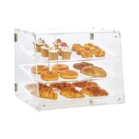 Wholesale Custom 3 Tier Acrylic Pastry Display case with Removable Shelves for Donut Cake