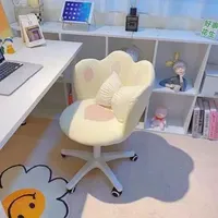 Bedroom Dormitory Computer Office Chair 360° Swivel Home Makeup Ergonomic Chair Handrail Back Nordic Desk Stuhl Furniture