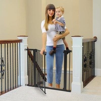 Temporary Baby Products Safety Guardrail Gate Adjustable Household Safety Baby Metal Pet Gate