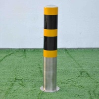 Bollard Post Customized Outdoor Street Powder Coated Parking Bollard Post Steel Guardrail Protection