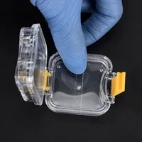 30pcs Dental Tooth Box With Film Inside Membrane Tooth Implant Transparent Plastic Box Laboratory Tools