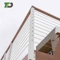 DF Most Purchased Various Styles Architectural 42" 36: Baluster Steel Stairs Cable Railing 316 Stainless Handrail Outdoor"