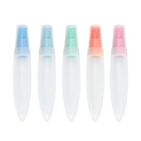 Easily Cleaned Squeezable BBQ Grill Tool Pastry BBQ Oil Bottle with Silicone Brush