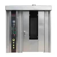 Rotary Bread Rack Oven / Bakery Equipment /Rotary Oven for Bakery for Sale Pastry Oven Italy Burner Big Bakery Rotary Gas Oven, 64 Trays 2 Trolley
