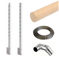 Deck Railing Side Mounted Wire Stairs Handrail Professional Factory Outdoor Balcony SS304 Cable Column Railing Handrail