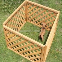 Wooden Material Trellis Handrail Dog Square Large Easily Assembled Pet Fence