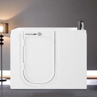 Acrylic Safestep Bathtub Walk In Tub In White No Handrail Step In Bathtub With Shower