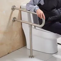 3 Base Stainless Steel Handicap Disabled Stand Toilet Handrail