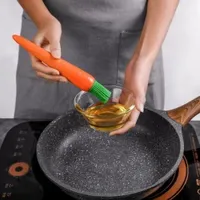 Heat Resistant Kitchen Silicone BBQ Grill Brush Pastry Basting Oil Brush for Kitchen Accessories Barbecue Outdoor Cooking