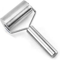 Durable Stainless Steel Rolling Pin Pastry Pizza Baker Roller for Baking Dough, Pizza, Pie, Pastries, Pasta and Cookies