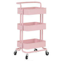 3-Tier racks Rolling Utility Cart Storage Shelves Multifunction Storage Trolley Service Cart,metal