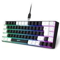 V200 Mechanical Gaming Keyboard 68 Keys 20RGB Backlit Membrane Keypad USB TypeC Cord for Gamers and Office Workers