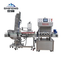 Automatic Food Twist Off Pastry Sauce Honey Lid Glass Bottle Can Jar Vacuum Capping Machine