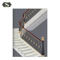 Factory Price Modern Stairs Decoration Custom Metal Fencing Aluminum Stairs Handrail Stairs