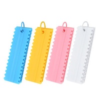 HOT Wholesale 4-piece Set Plastic Scraper Baking Tools Pastry Tools Cake Supplies Plastic Dough Scraper