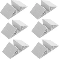 6 Pcs Support Feet for Pet Gate Isolation Fence Gate, Plastic Triangle Reinforcement Fitting Free Standing Dog Gate Fence Panel for Configurable Wood Dog Gate Doggie Guardrail ( White )