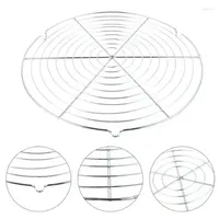 Baking Tools Rack Cooling Cake Round Cookie Roasting Wire Steamer Racks Stand Tray Steam Oil Bakery Stainless Grill Grid To Pastry