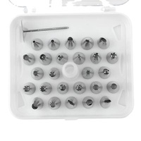Sustainable 304 Stainless Steel Pastry Tube Set Converter Cake Full Set 26-Head Pastry Baking Nozzle