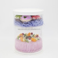 New Arrival Double-Layer Round Disposable Clear Plastic Cake&Flower Box Special Box With Mezzanine For Gift Flower Pastry Baking Candy