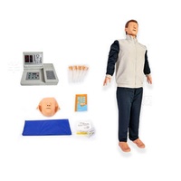 Adult PVC Full-Body CPR Manikin Dummy with Controller Anatomical Medical Science Training Model for Schools