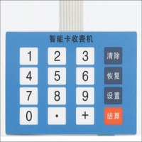 16 keys LED Tactile Membrane Switch Keypads For Control Board , Silk screen Printed