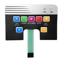 Custom-made membrane switches, overlay, with flexible cable and panel